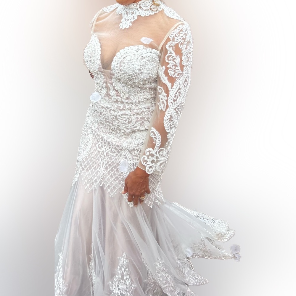 Wedding dress worn once for sale